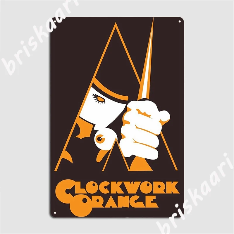 Home.Cinema Orange - Uurwerk Oranje Metalen Borden Bioscoop Keuken