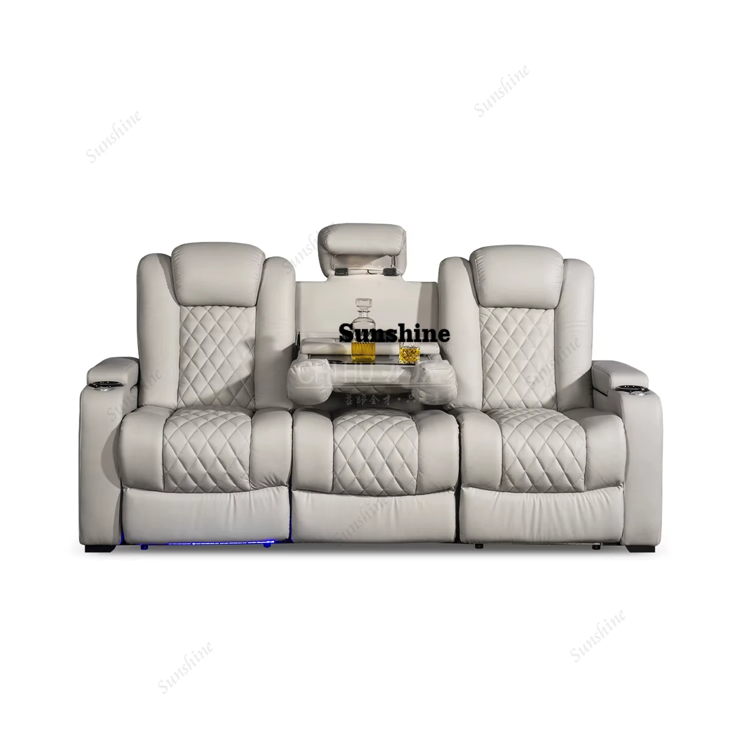 Witte kleur 3-zits elektrische - Home Cinema Interiors recensie en prijs