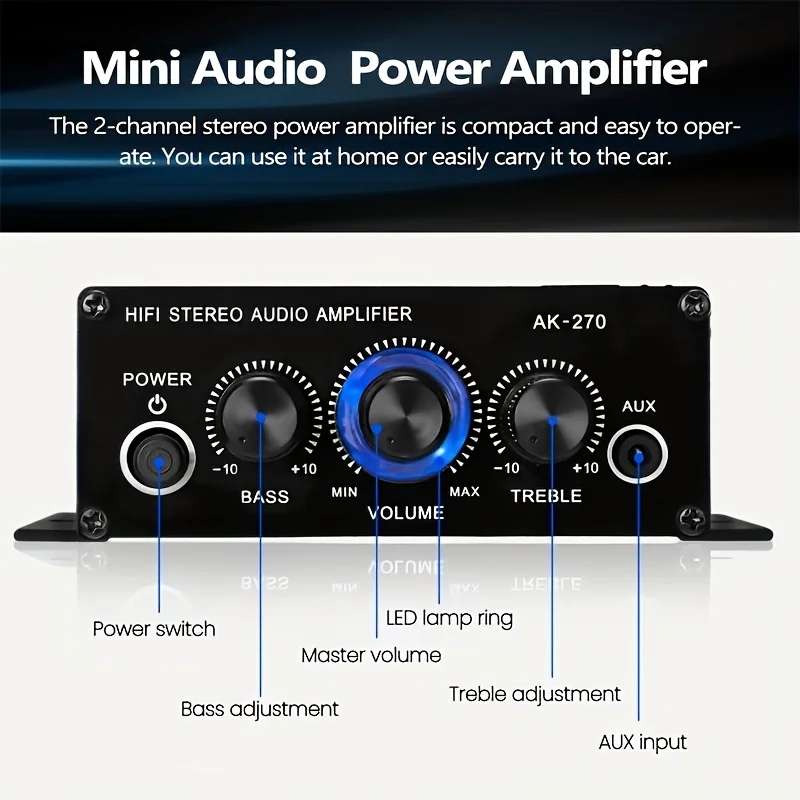 AK-270 400W Mini Eindversterke - Audio Home Cinema recensie en prijs